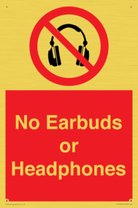 No Earbuds or Headphones